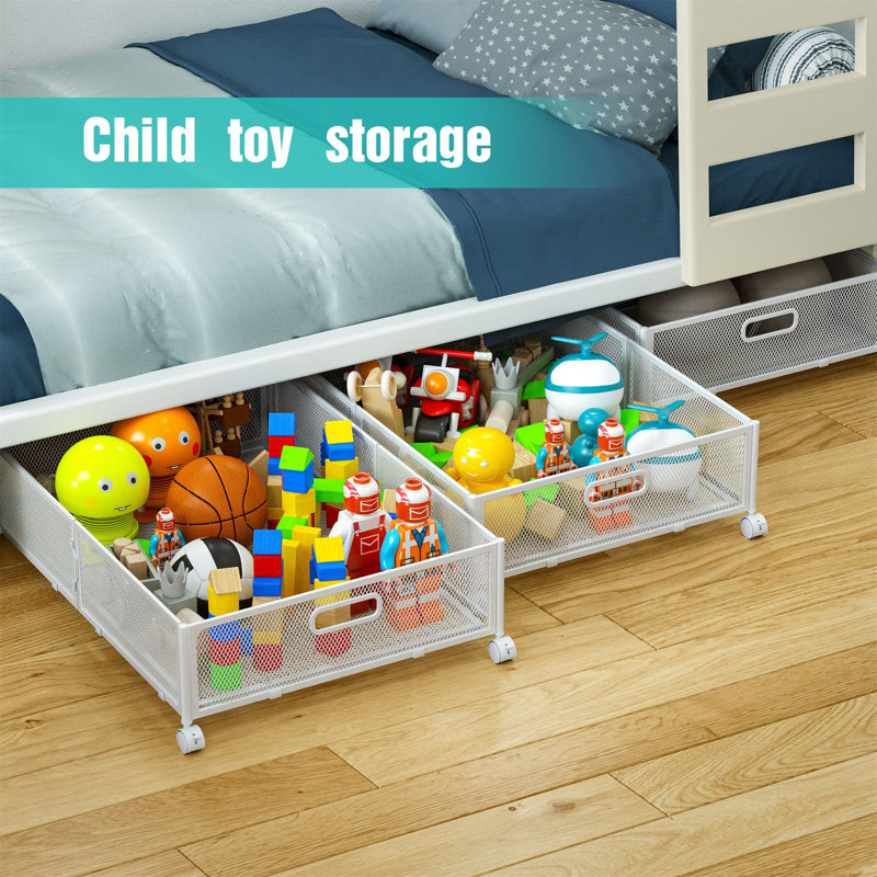 Under the bed rolling shoe storage sale